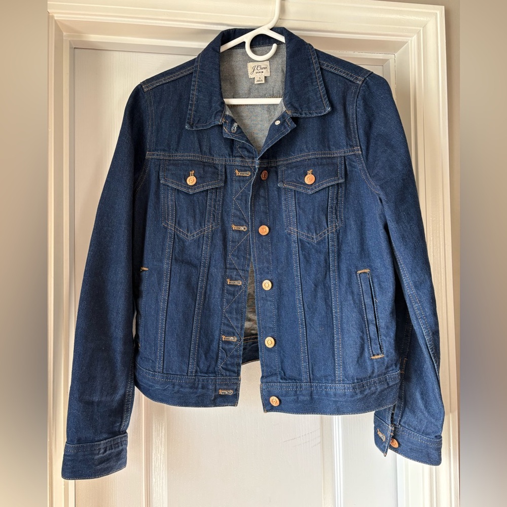 J. Crew Classic Denim Jean Jacket in Resin Rinse, S